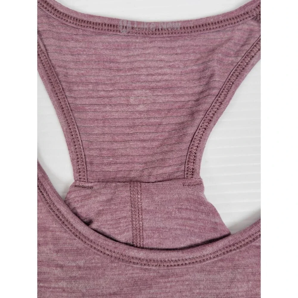 Lululemon Womens 8 Heathered Maroon Red Racerback Athletic‎ Yoga Gym Tank Top